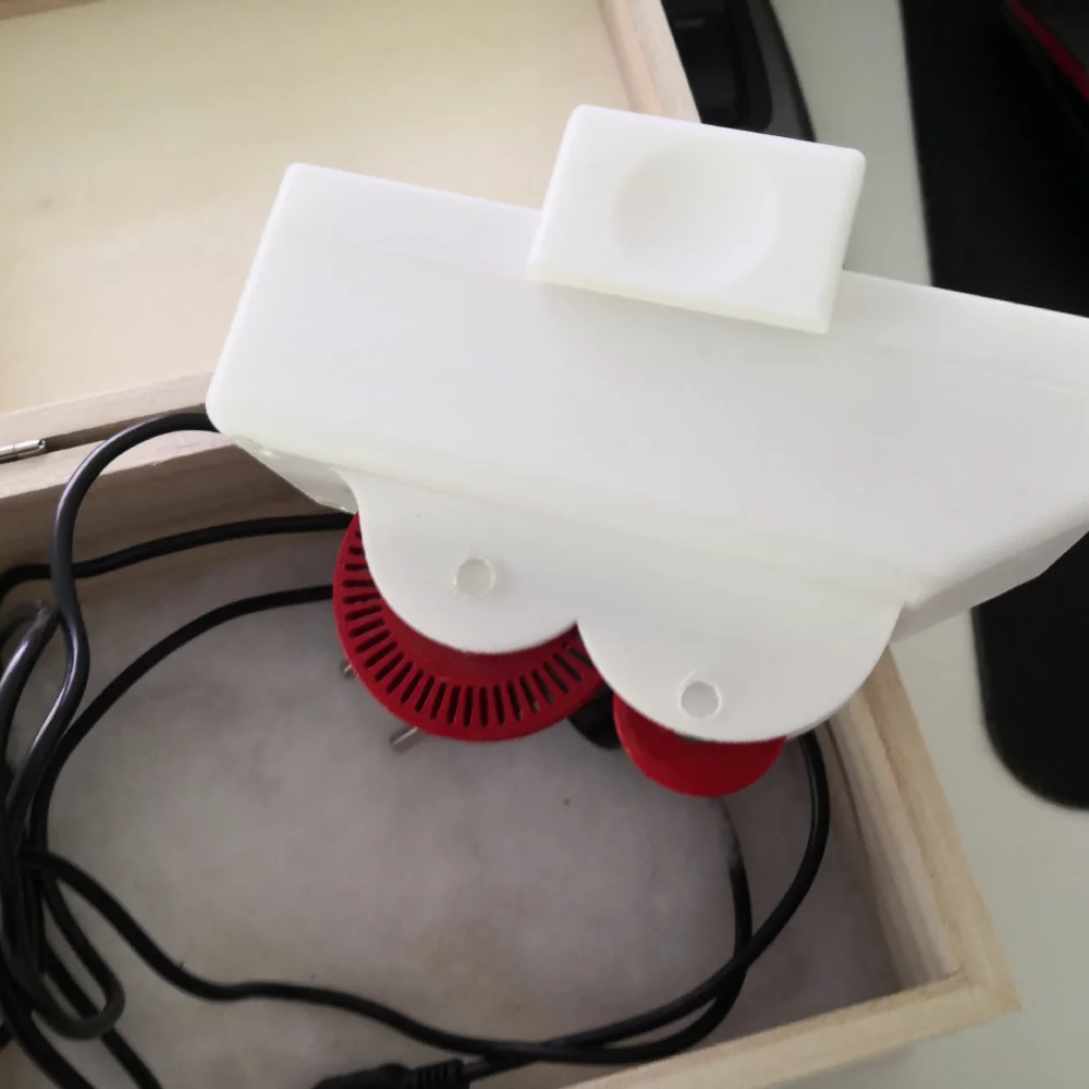 3D-gedruckter Geräte-Prototyp mit Messrollen als Vorstufe des späteren Produkts